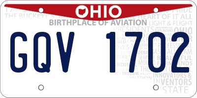 OH license plate GQV1702