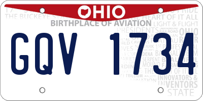 OH license plate GQV1734