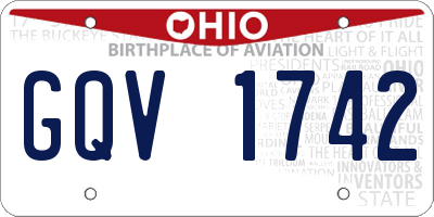 OH license plate GQV1742