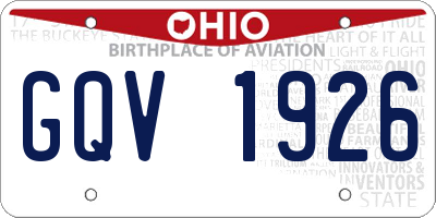 OH license plate GQV1926