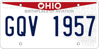 OH license plate GQV1957