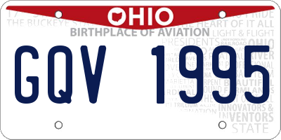 OH license plate GQV1995