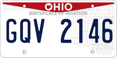 OH license plate GQV2146