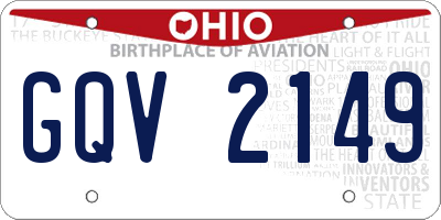 OH license plate GQV2149