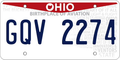OH license plate GQV2274