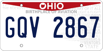OH license plate GQV2867