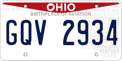 OH license plate GQV2934