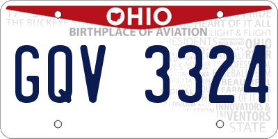 OH license plate GQV3324