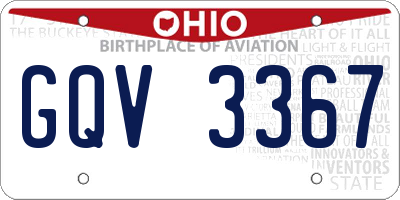 OH license plate GQV3367