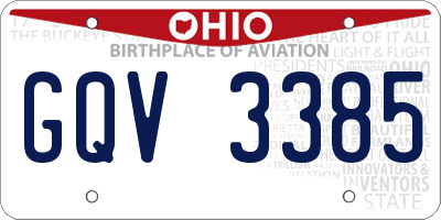 OH license plate GQV3385