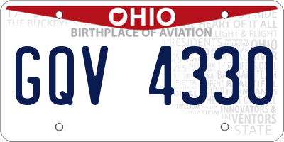 OH license plate GQV4330