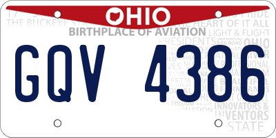OH license plate GQV4386