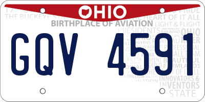 OH license plate GQV4591