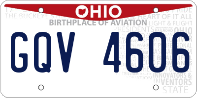 OH license plate GQV4606
