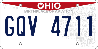 OH license plate GQV4711