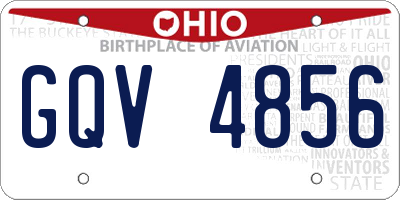 OH license plate GQV4856