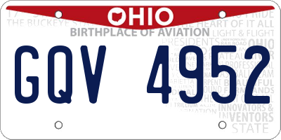 OH license plate GQV4952