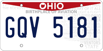 OH license plate GQV5181