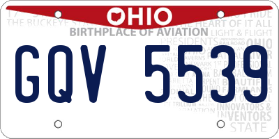 OH license plate GQV5539