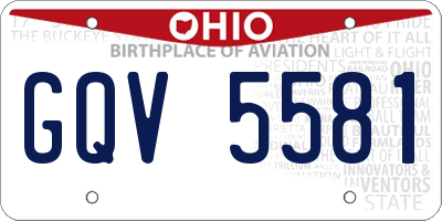 OH license plate GQV5581