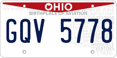 OH license plate GQV5778