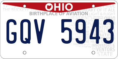 OH license plate GQV5943