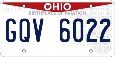 OH license plate GQV6022