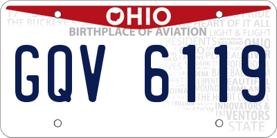 OH license plate GQV6119