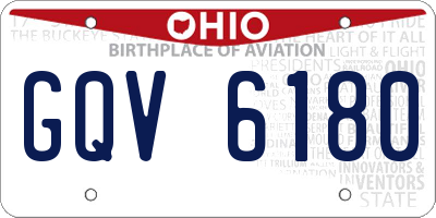 OH license plate GQV6180