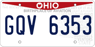 OH license plate GQV6353