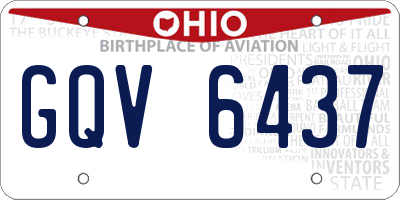 OH license plate GQV6437