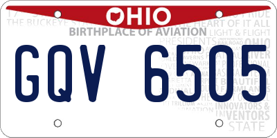 OH license plate GQV6505