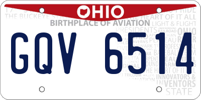 OH license plate GQV6514