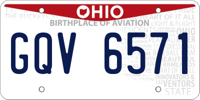 OH license plate GQV6571