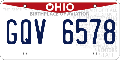 OH license plate GQV6578