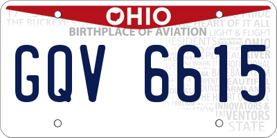 OH license plate GQV6615