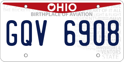 OH license plate GQV6908