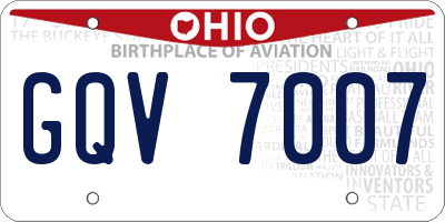 OH license plate GQV7007