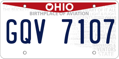OH license plate GQV7107