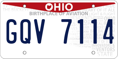 OH license plate GQV7114