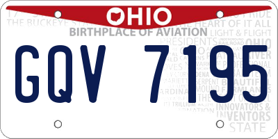 OH license plate GQV7195