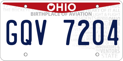 OH license plate GQV7204