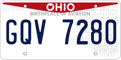 OH license plate GQV7280