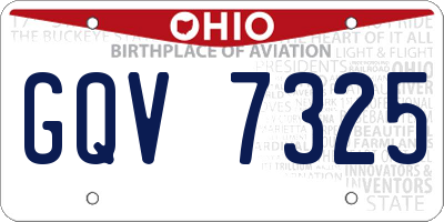 OH license plate GQV7325