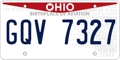 OH license plate GQV7327