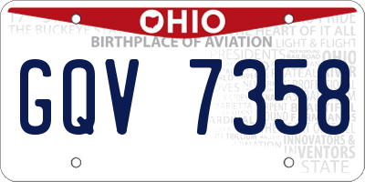 OH license plate GQV7358