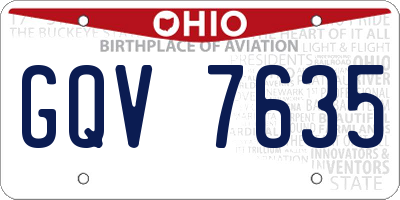 OH license plate GQV7635