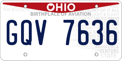 OH license plate GQV7636