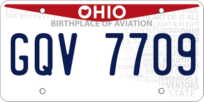 OH license plate GQV7709