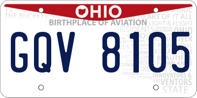 OH license plate GQV8105